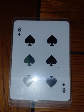 KATE SPADE Standard 6 of Spades Playing Card - Green And White